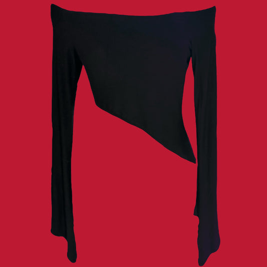 Asymmetrical off the shoulder top